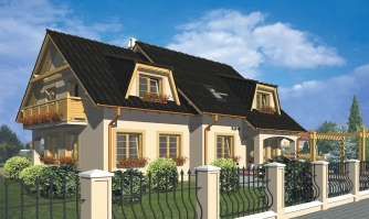Ländliches Einfamilienhaus.